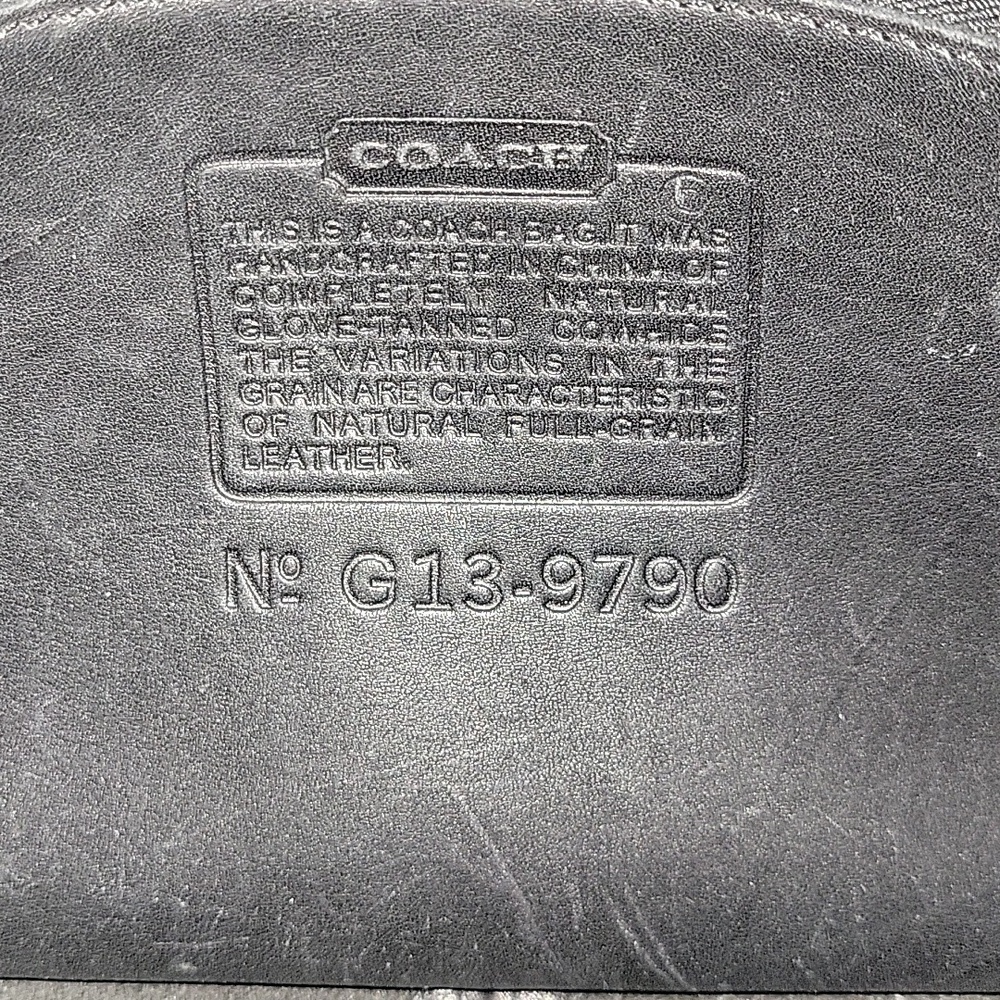 Vintage Coach 9790 Black Leather City Bag Shoulder Bag Satchel Purse - Picture 13 of 13